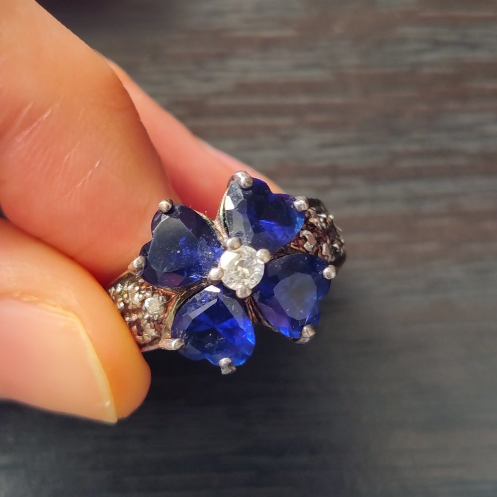Blue Flower Ring